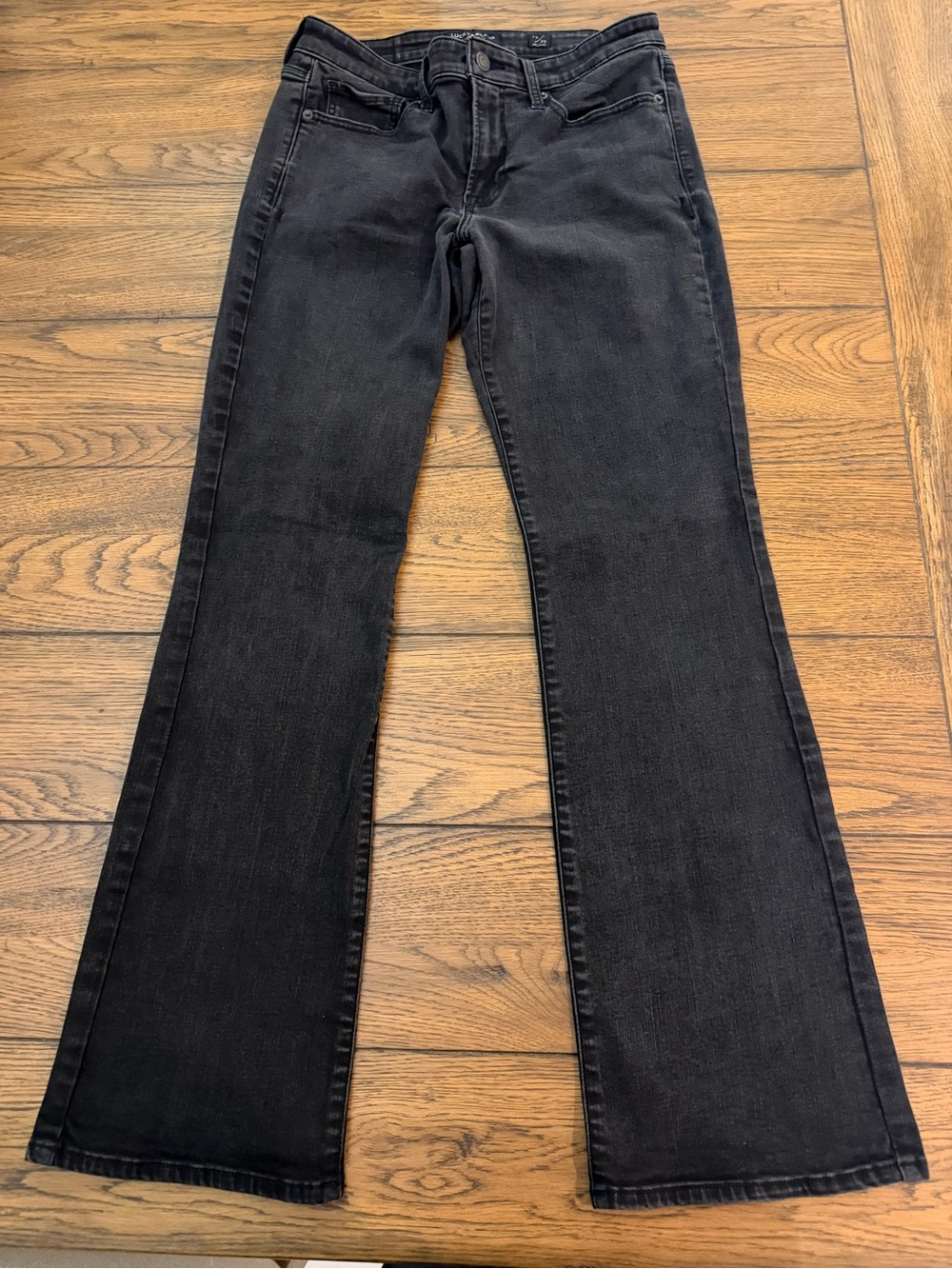 Lucky Brand Sweet Boot Black Denim Jeans Size 10/30 Mid Rise